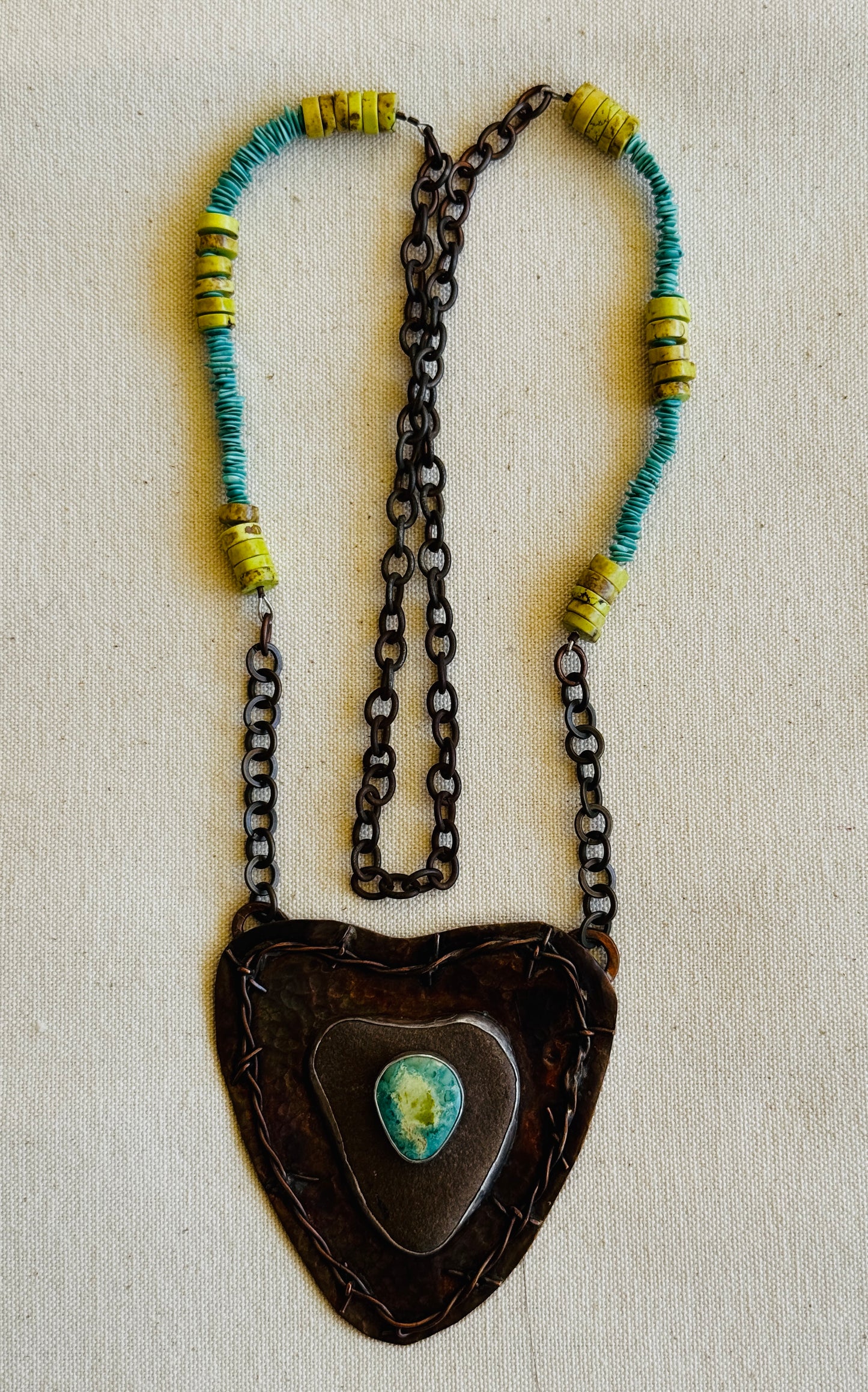 Heartrock with turquoise necklace