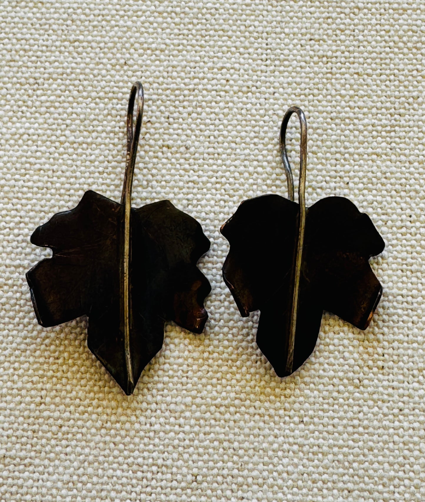 Copper Maple Leaf Earrings
