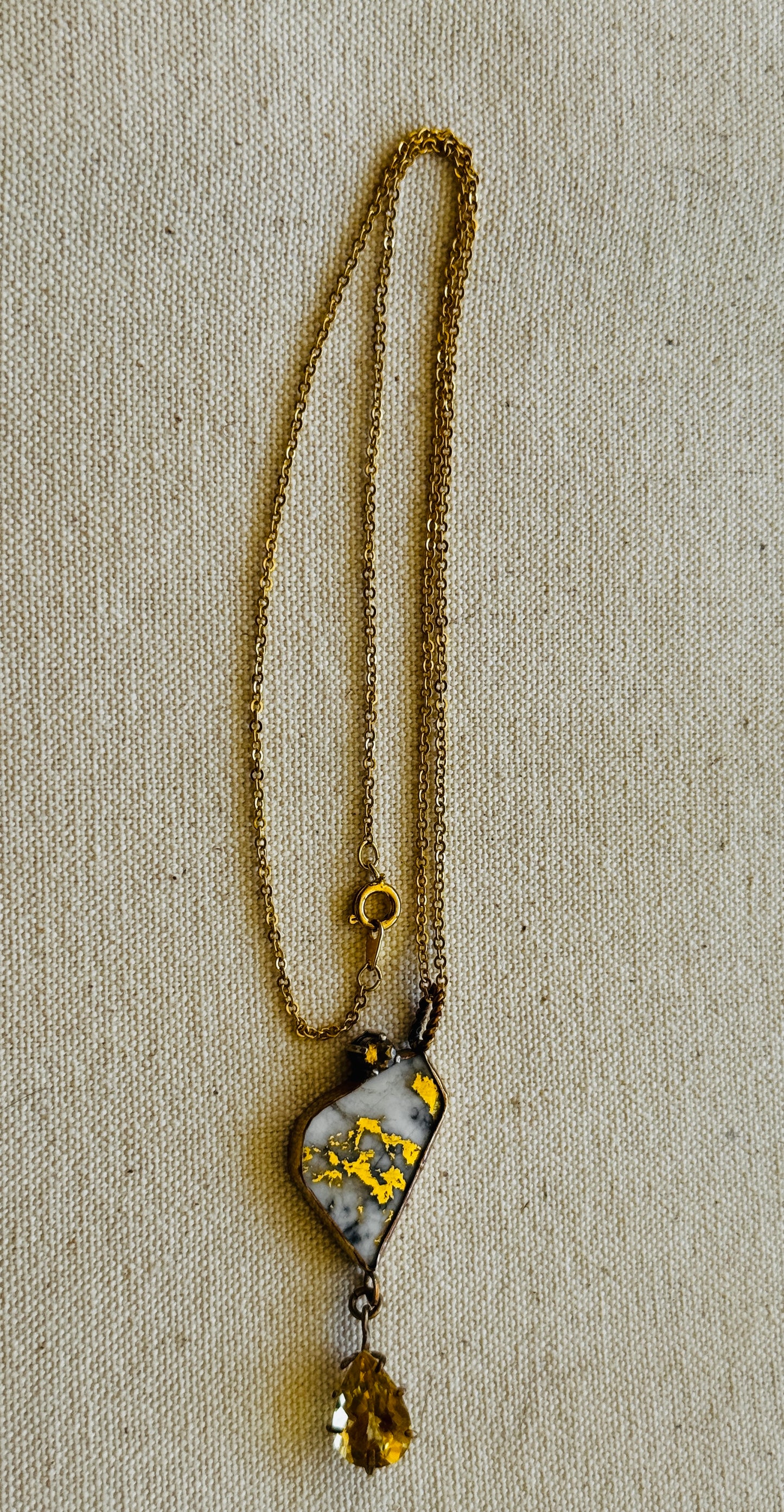 Orcal and citrine necklace