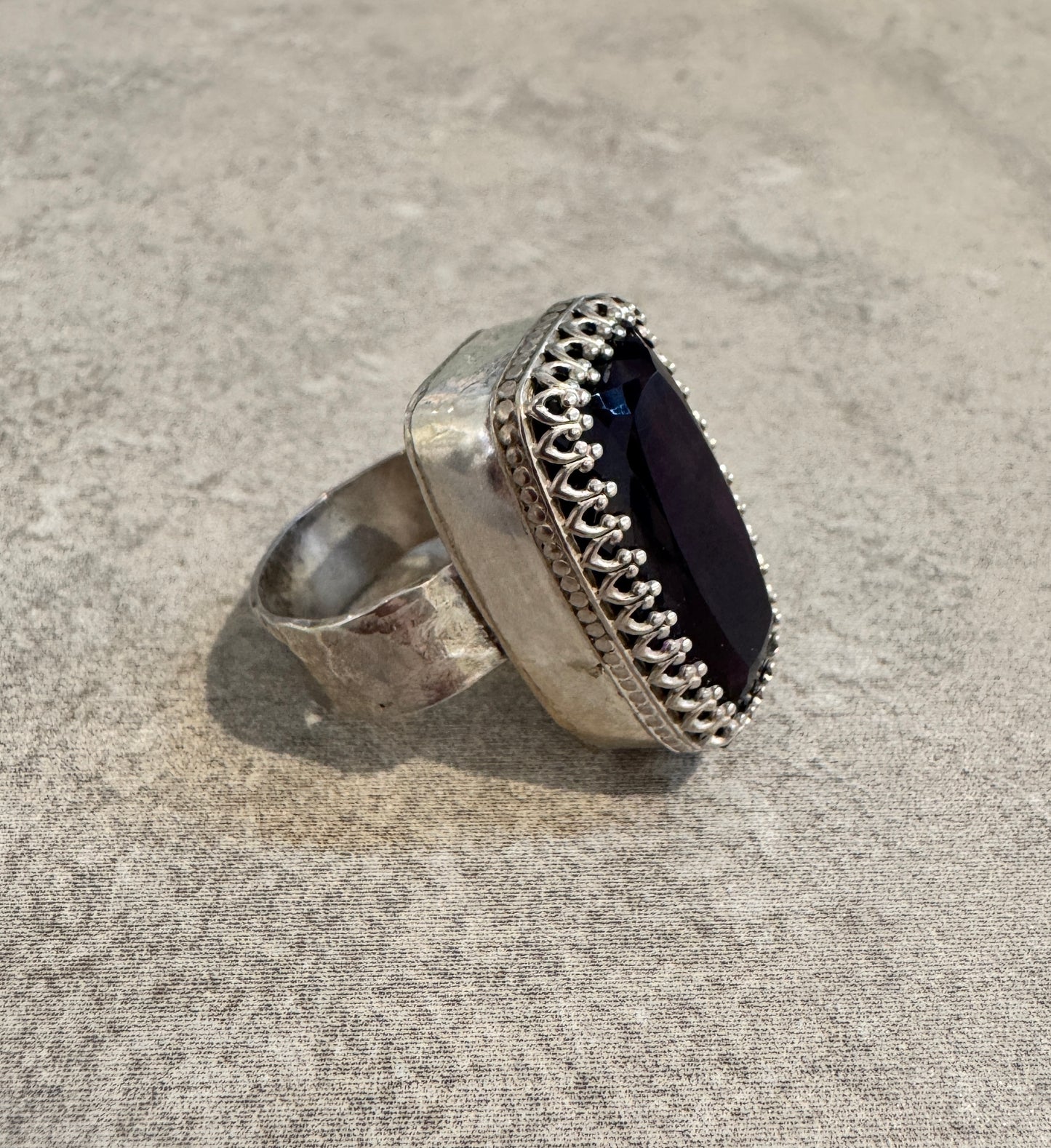 Amethyst statement ring
