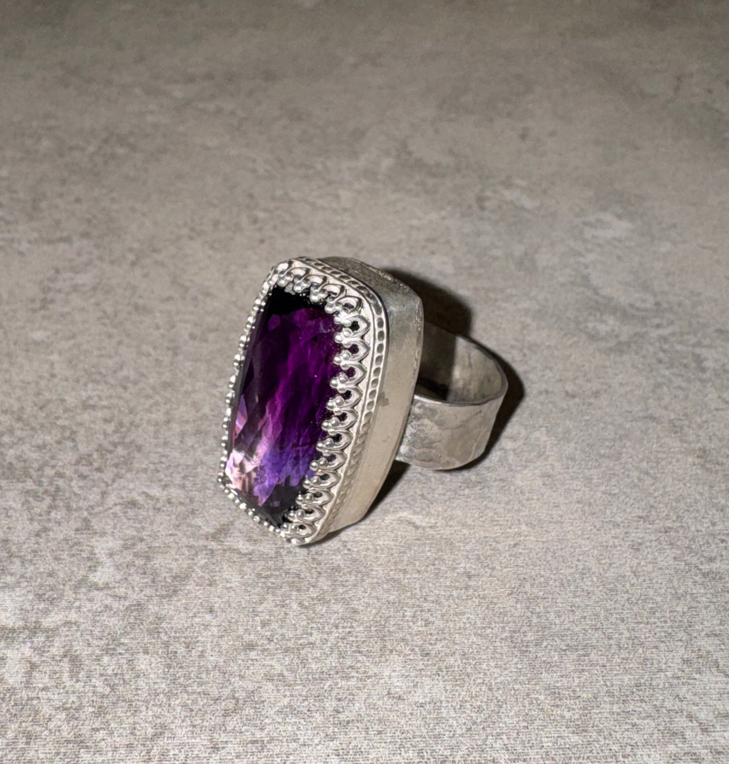 Amethyst statement ring
