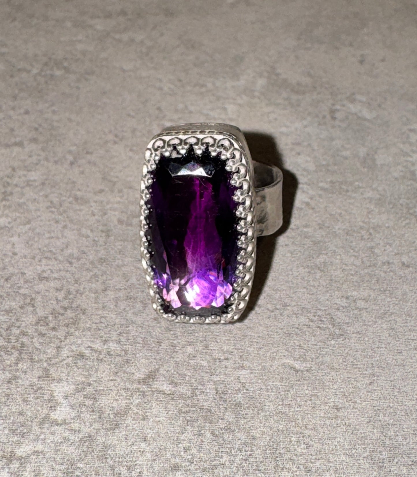 Amethyst statement ring