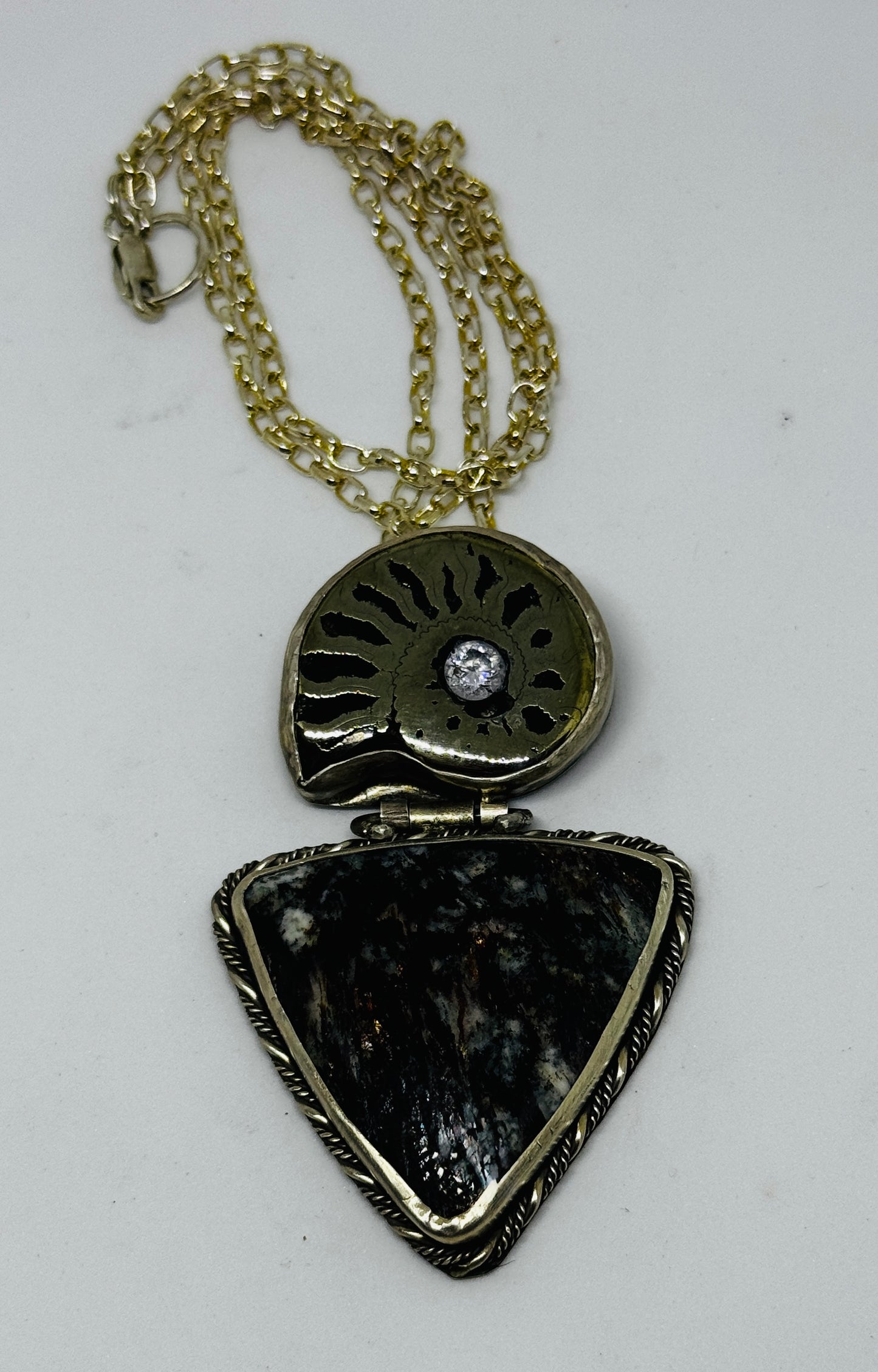 Ammonite and Astrophylite Necklace