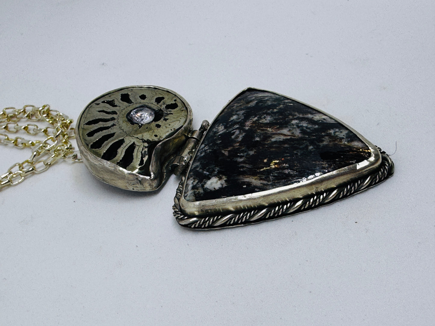 Ammonite and Astrophylite Necklace