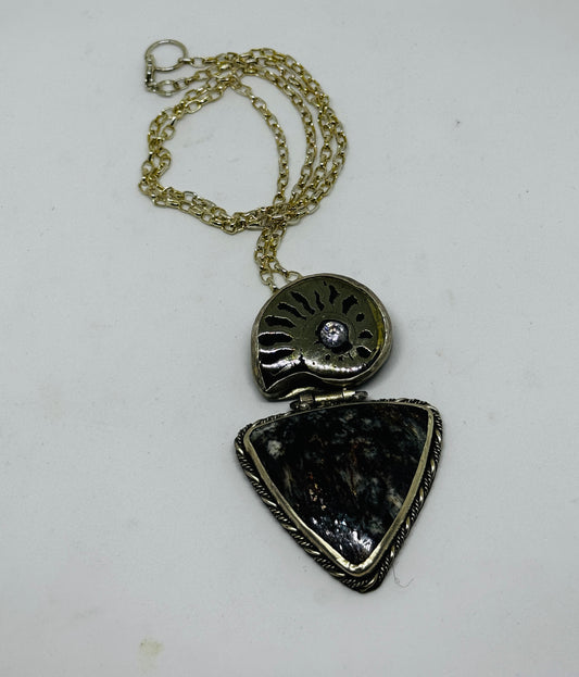 Astropholite and Ammonite Necklace