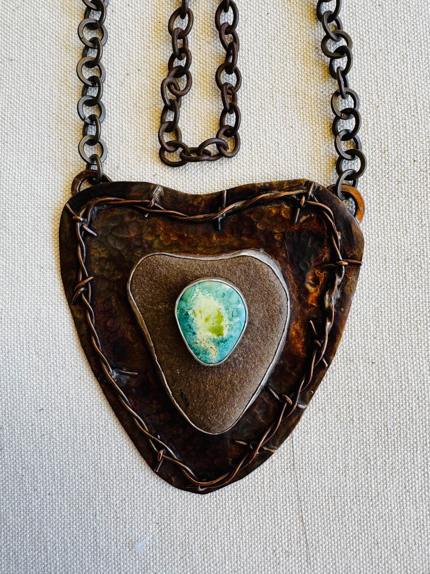 Heartrock with turquoise necklace