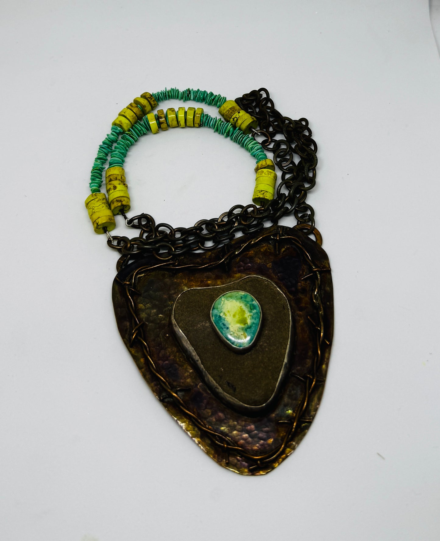 Heartrock with turquoise necklace