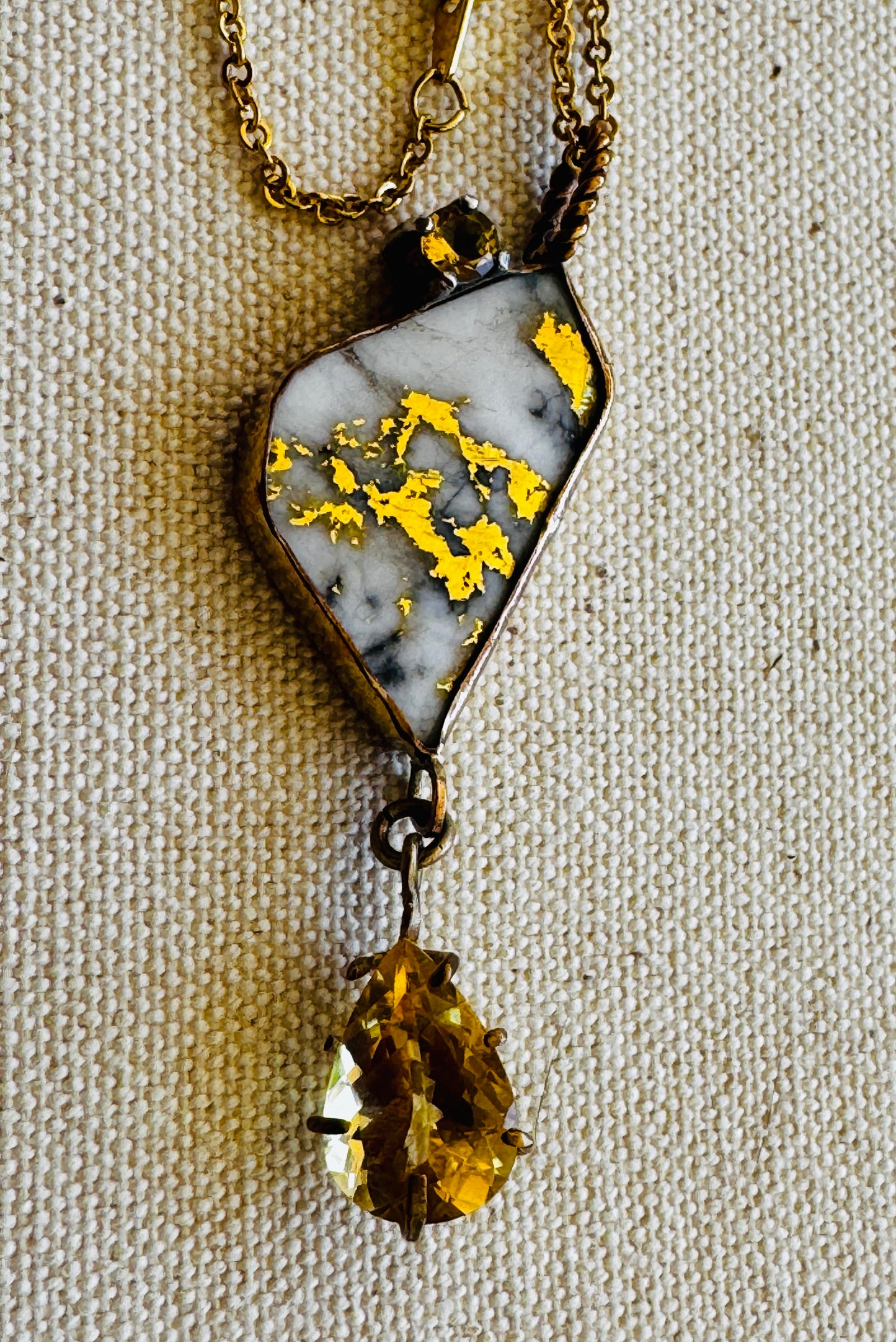 Orcal and citrine necklace