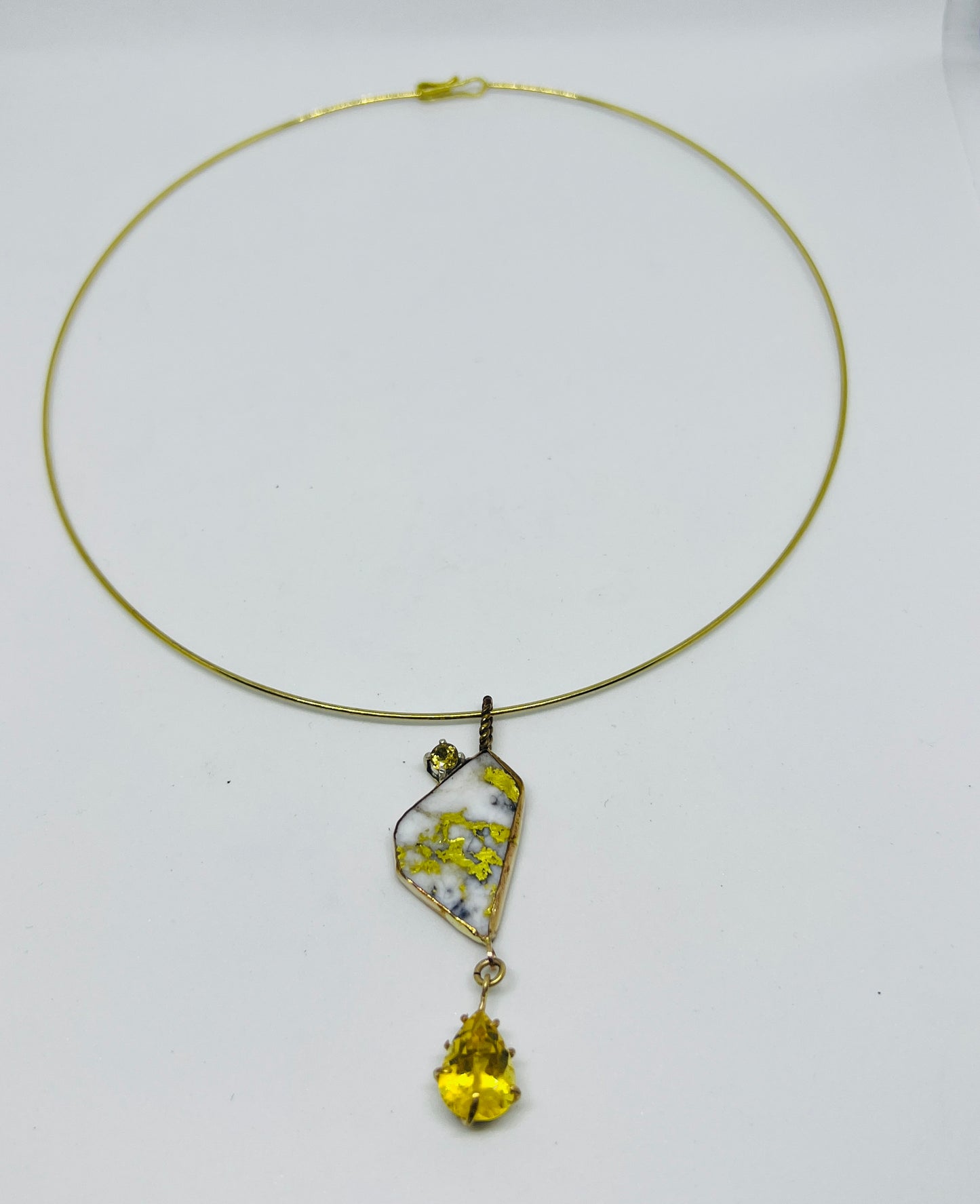 Orcal and citrine necklace