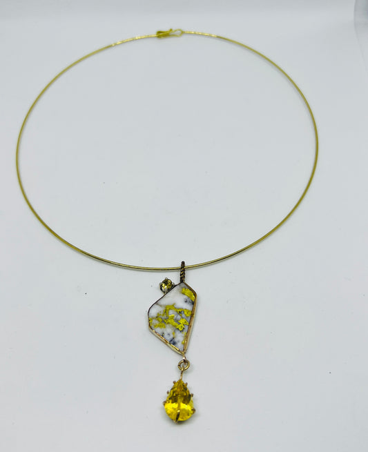 Orcal and citrine necklace