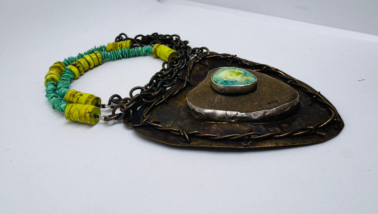 Heartrock with turquoise necklace